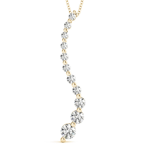 18K Yellow Gold Diamond Journey Pendant