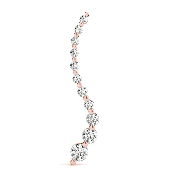 18K Rose Gold 1 CT Diamond Journey Pendant