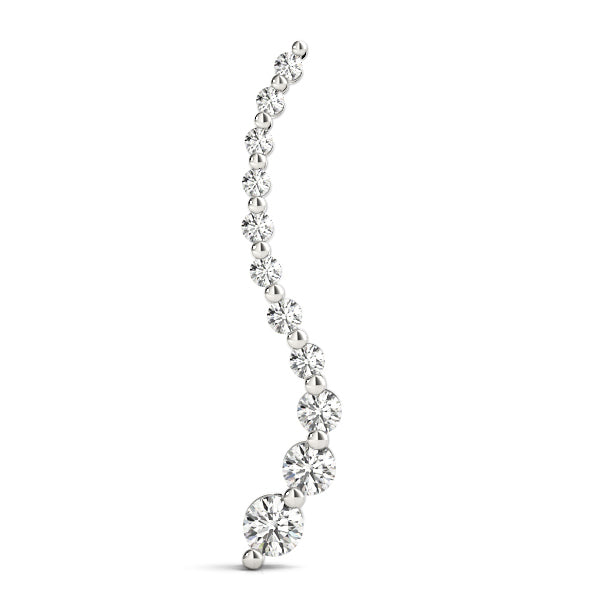 18K White Gold 1 CT Diamond Journey Pendant