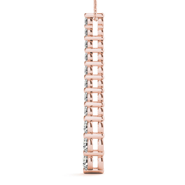 18K Rose Gold 1 CT Diamond Journey Pendant