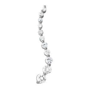 14K White Gold Diamond Journey Pendant