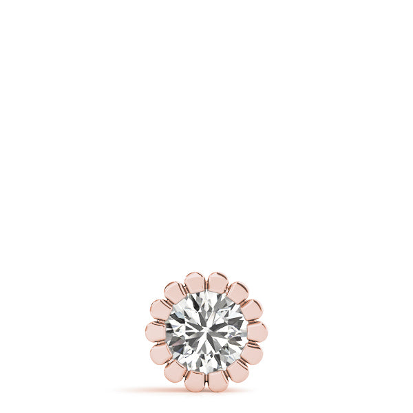 1 CT Lab Diamond Rose Gold Solitaire Pendant