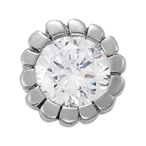 1 CT Diamond 18K White Gold Solitaire Pendant