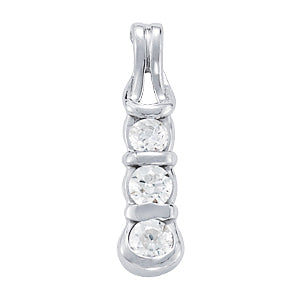 18K White Gold Diamond Love Knot Pendant