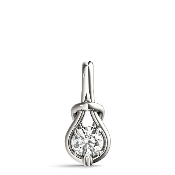 White Gold Diamond Love Knot Pendant