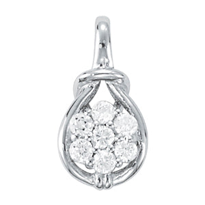 White Gold 1/2 CT Diamond Love Knot Pendant