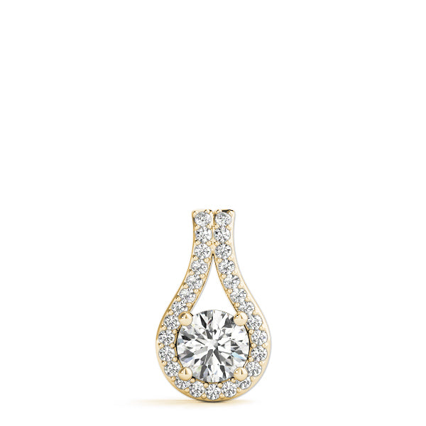 Yellow Gold Lab Diamond Solitaire Pendant