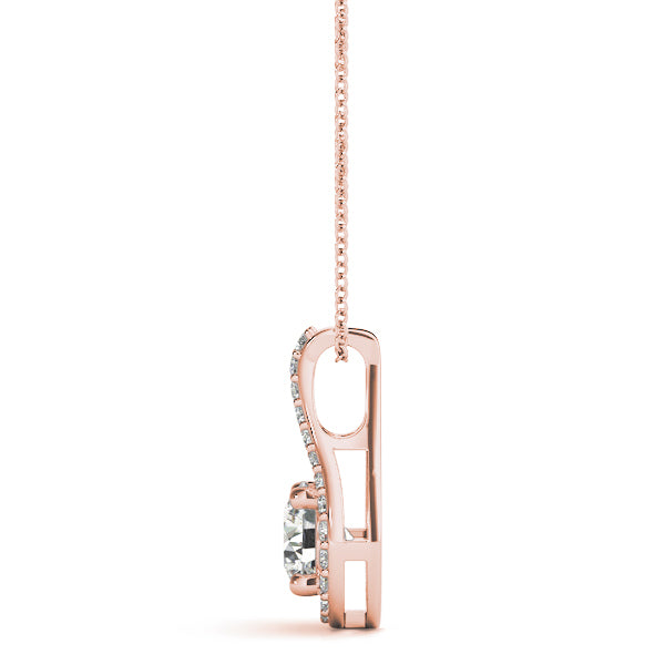 Rose Gold Lab Diamond Solitaire Pendant