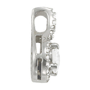 18K White Gold Multi-Diamond Pendant