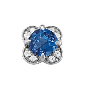 18K White Gold Round Diamond Halo Pendant