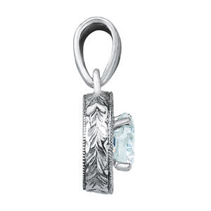 1 CT Lab Diamond White Gold Solitaire Pendant