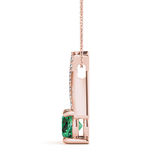 Rose Gold Lab Diamond Cluster Pendant