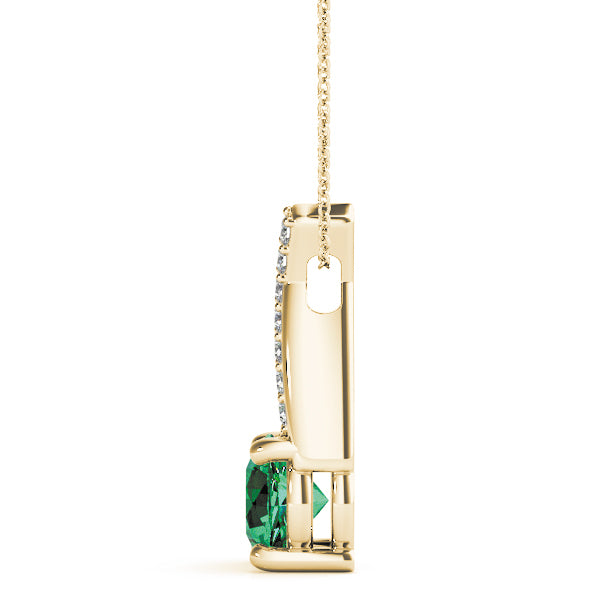 18K Yellow Gold Lab Diamond Pendant