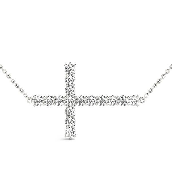 Lab Diamond Religious Cross Pendant