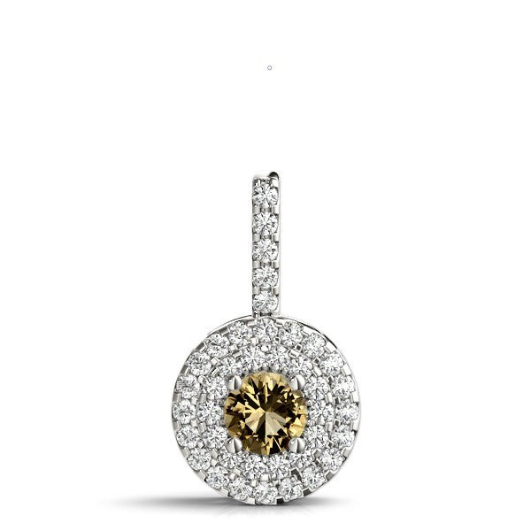 Platinum 1.33ctw Round Diamond Halo Pendant