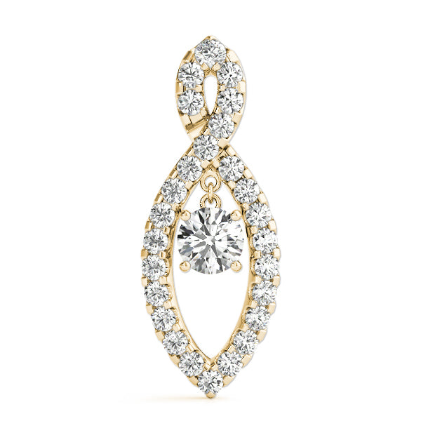 14K Yellow Gold Multi-Diamond Pendant