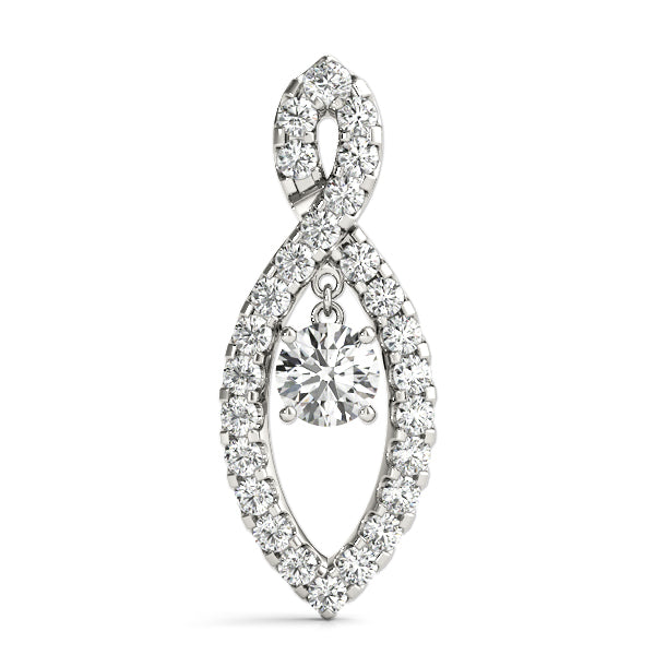 18K White Gold Lab Diamond Pendant