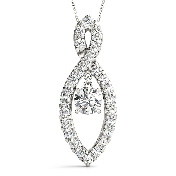 Platinum White Diamond Fashion Pendant