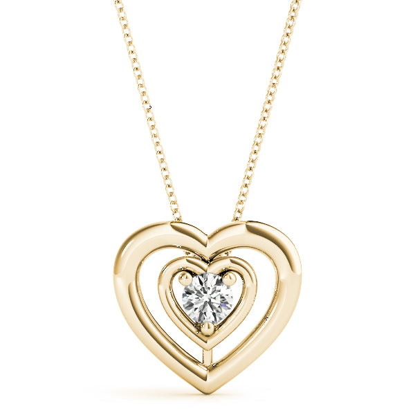 0.5CT Lab Diamond 18K Yellow Gold Solitaire Pendant