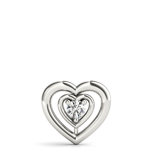 14K White Gold 1/2 ct Diamond Solitaire Pendant