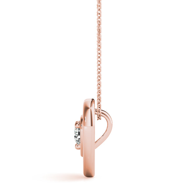 18K Rose Gold 0.5CT Lab Diamond Pendant