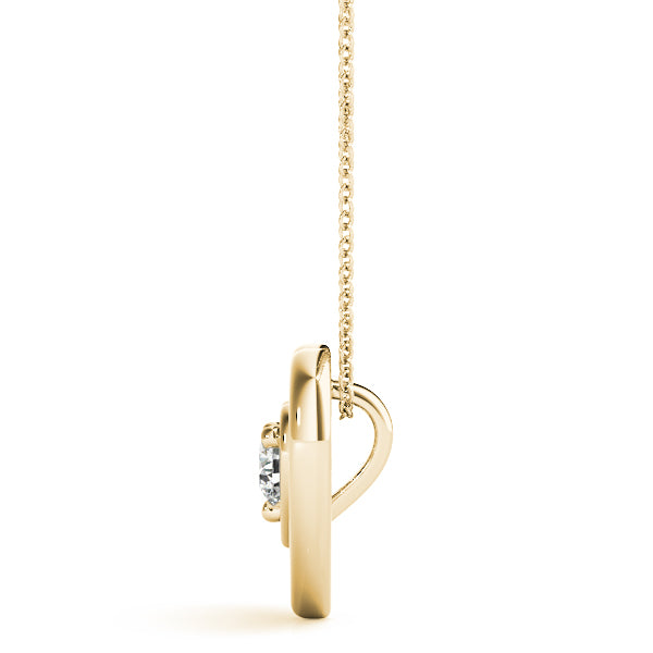 0.5CT Lab Diamond 18K Yellow Gold Solitaire Pendant