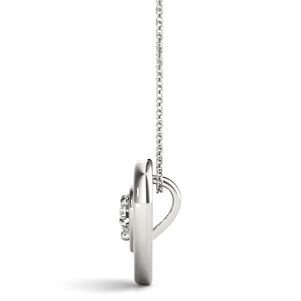 1/2 CT Platinum Round Diamond Solitaire Pendant