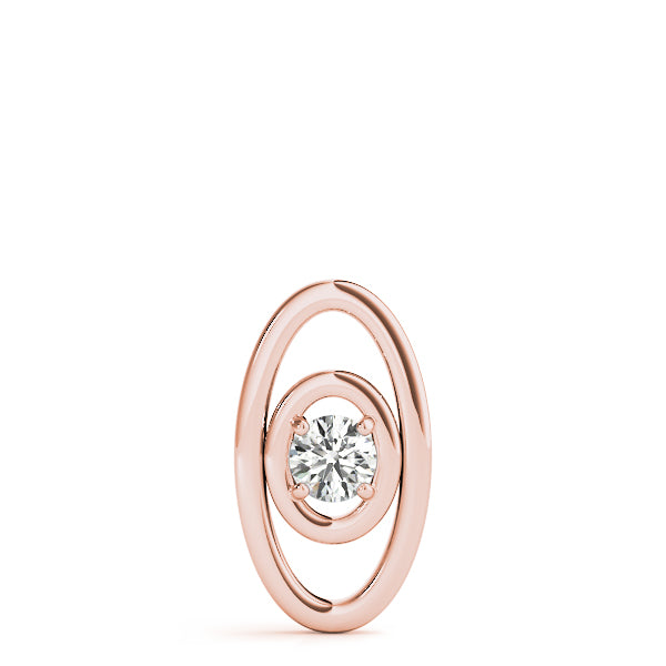 Rose Gold 0.1CT Lab Diamond Solitaire Pendant