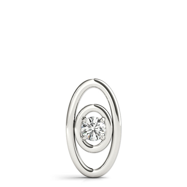 0.1CT Lab Diamond 14K White Gold Pendant
