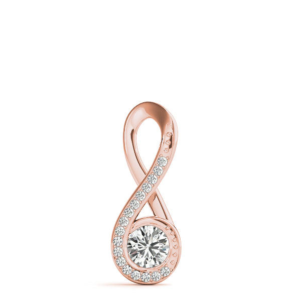 14K Rose Gold Multi-Diamond Pendant