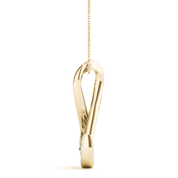 18K Yellow Gold Lab Diamond Pendant