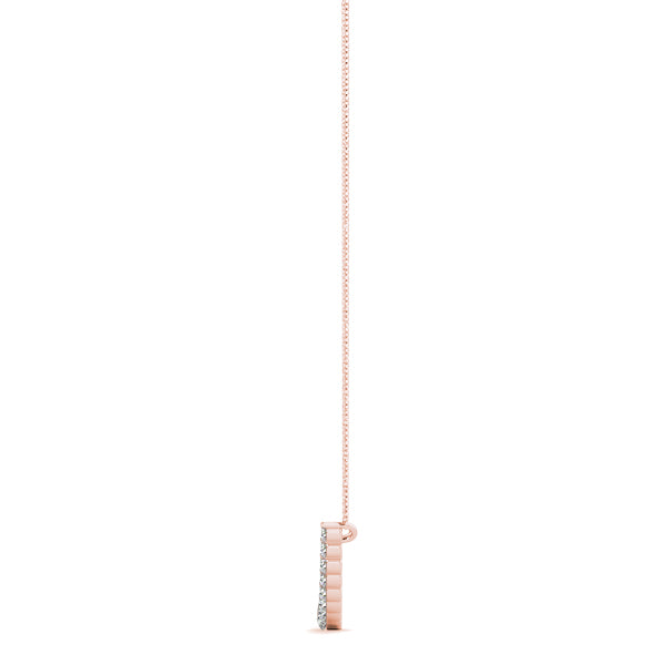 14K Rose Gold Lab Diamond Pendant