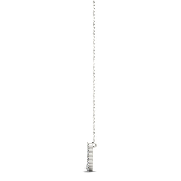 14K White Gold Diamond Fashion Pendant
