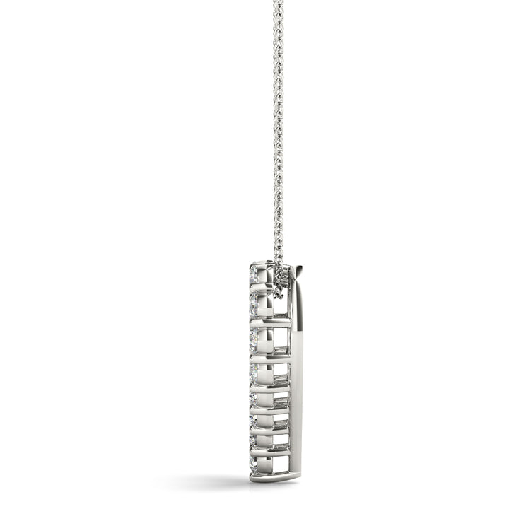 White Gold Lab Diamond Heart Pendant