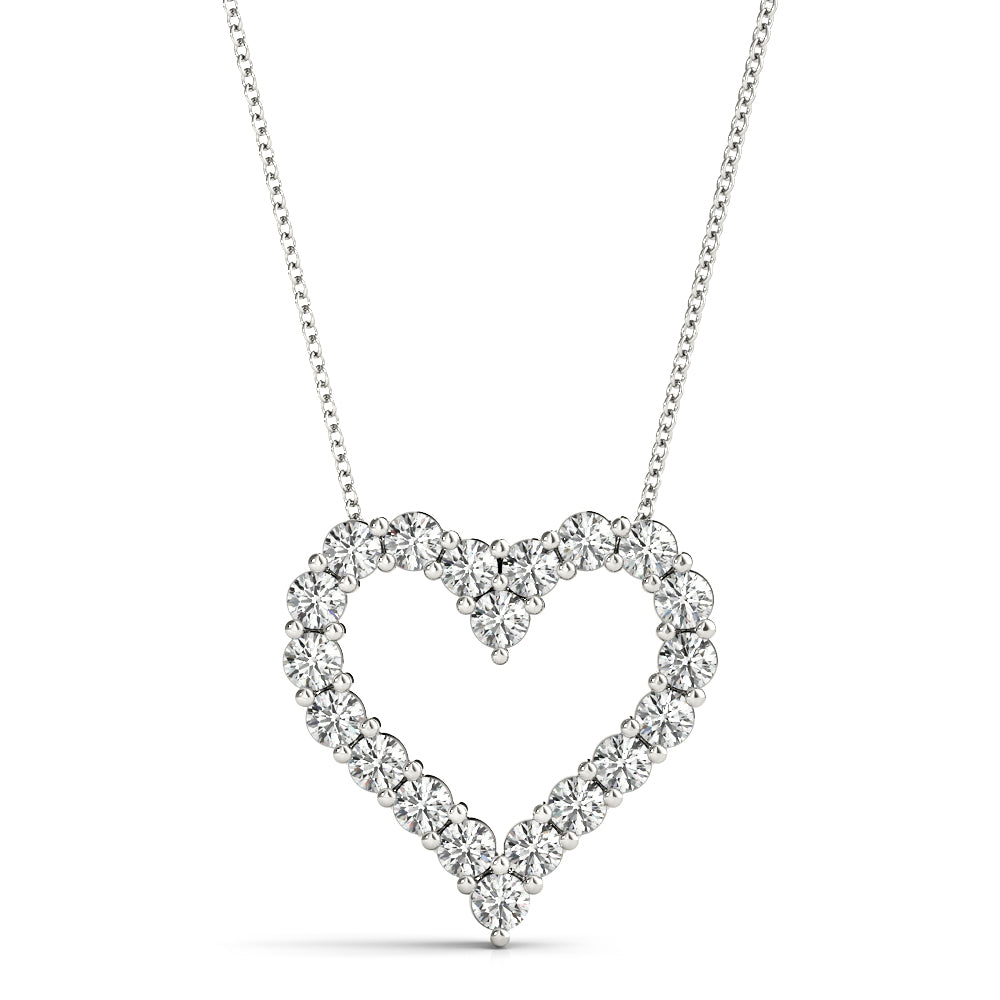 Platinum White Diamond Fashion Pendant Necklace