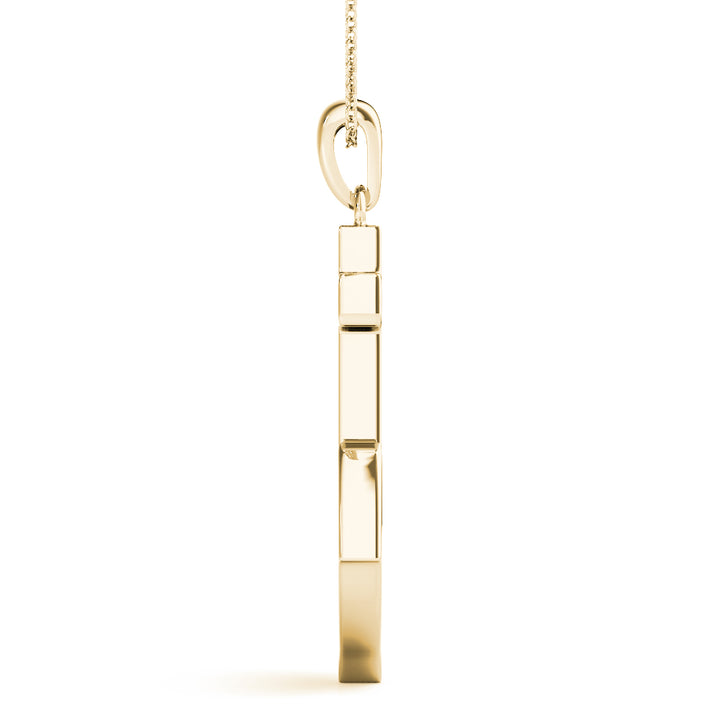 24 Diamond 18K Yellow Gold Maritime Anchor Pendant