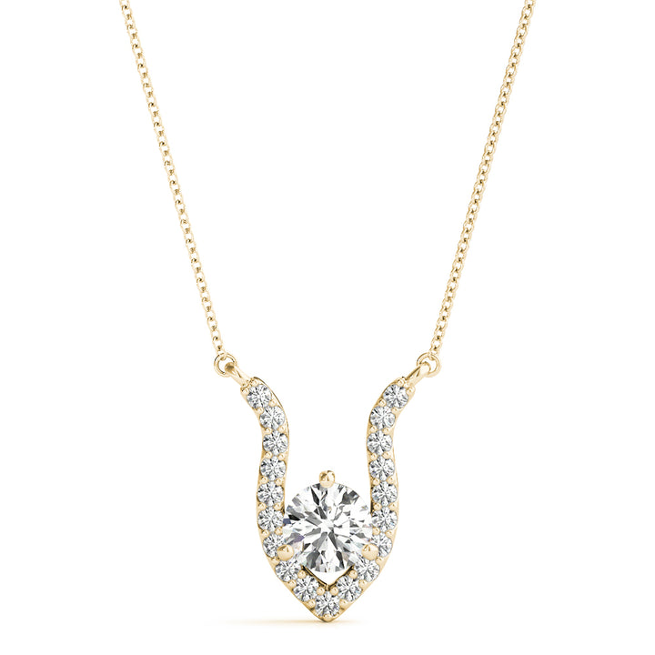 18K Yellow Gold Lab Diamond Pendant