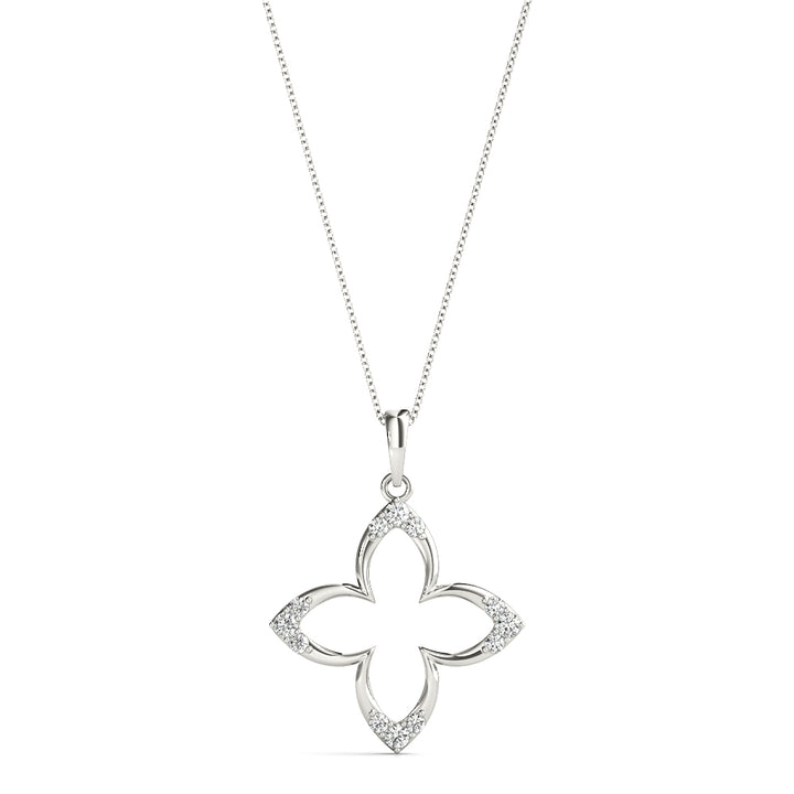 Platinum White Diamond 15MM Fashion Pendant