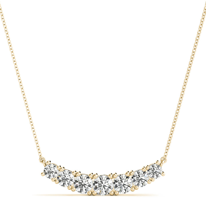 18K Yellow Gold 7-Stone Lab Diamond Pendant