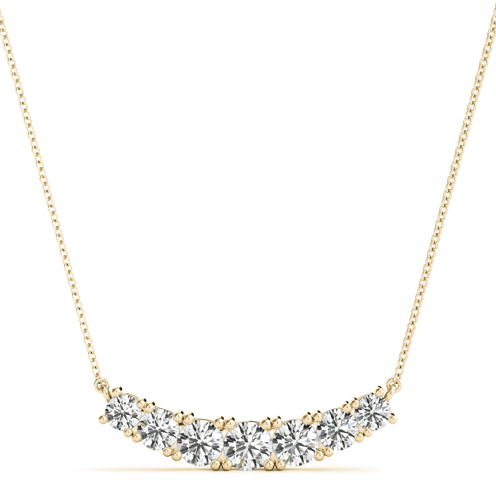 14K Yellow Gold 7-Stone Diamond Pendant