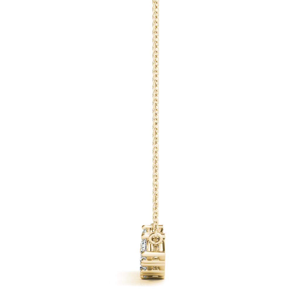 18K Yellow Gold 7-Stone Lab Diamond Pendant