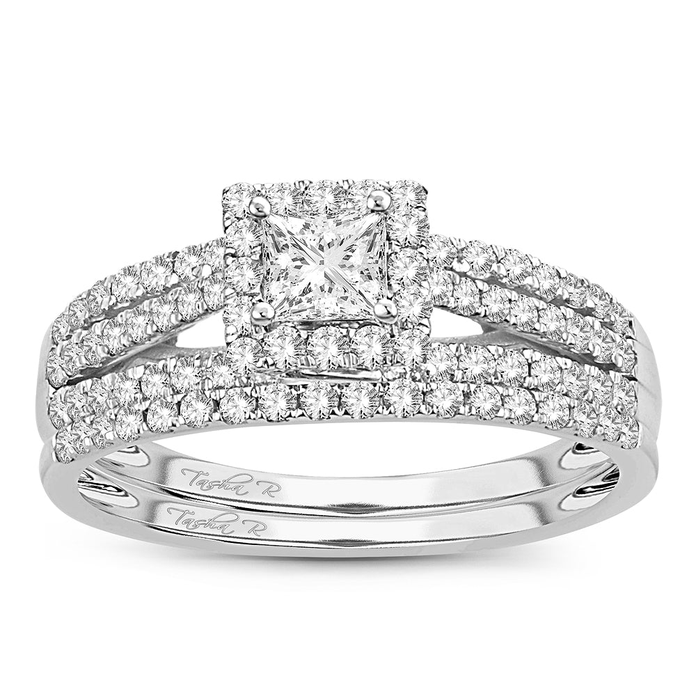 14k White Gold 1.00CT Lab Diamond Engagement Ring
