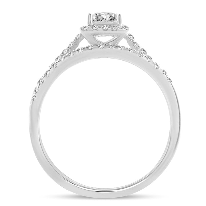 14k White Gold 1.00CT Lab Diamond Engagement Ring