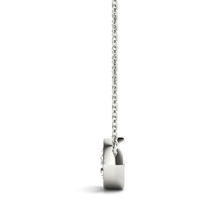 Platinum 1 CT Round Diamond Pendant