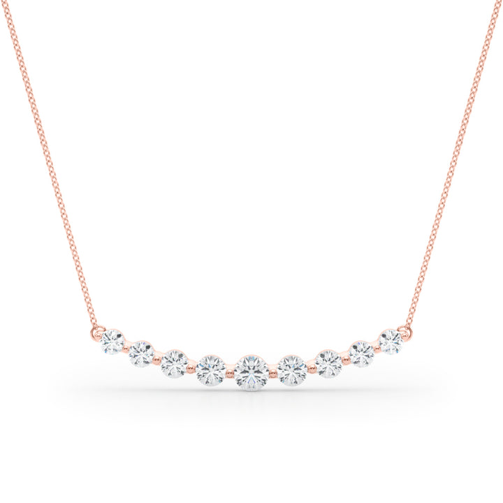Rose Gold Lab Diamond Pendant Necklace