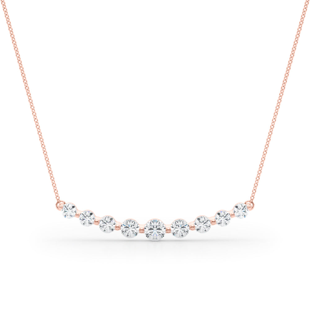 Rose Gold Lab Diamond Pendant Necklace