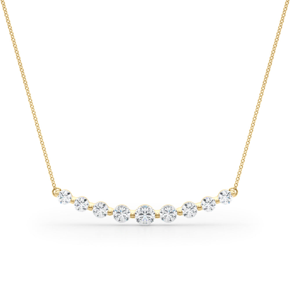 Yellow Gold Lab Diamond Pendant Necklace