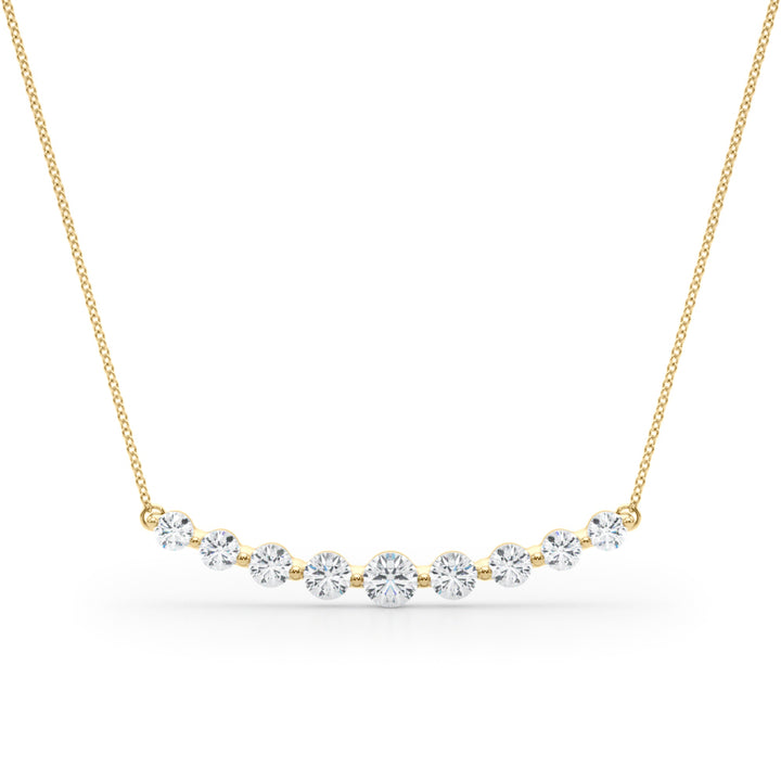 14K Yellow Gold Diamond Pendant Necklace