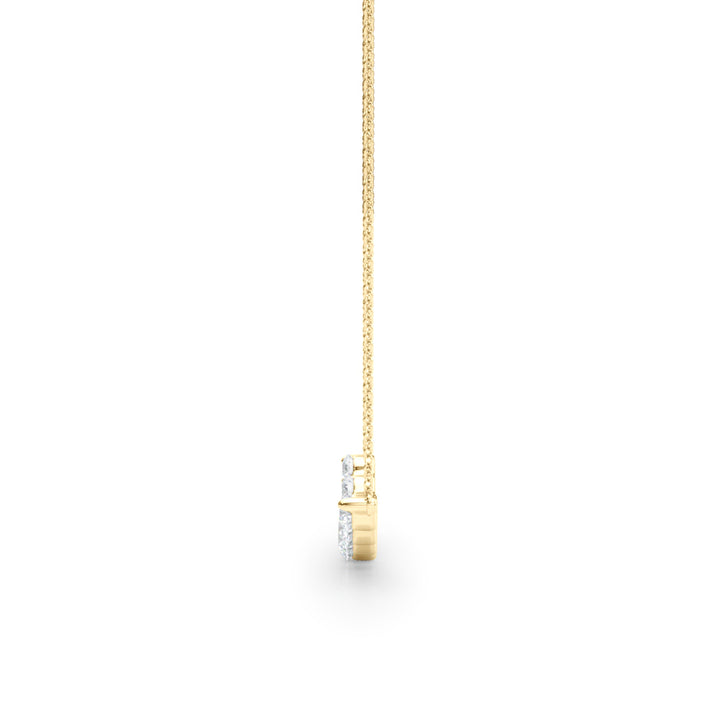 14K Yellow Gold Diamond Pendant Necklace