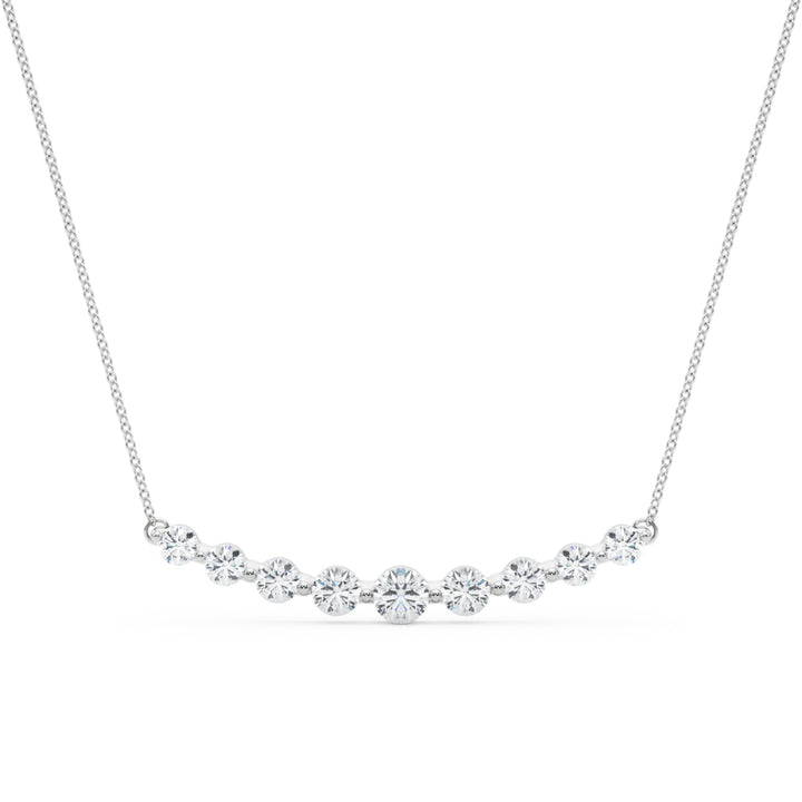 Lab Diamond White Gold Pendant Necklace